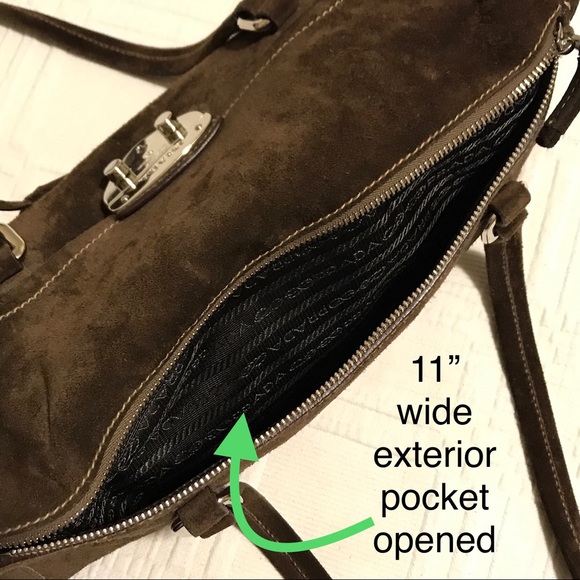 Vintage! Authentic Prada Suede Satchel - Picture 9 of 16